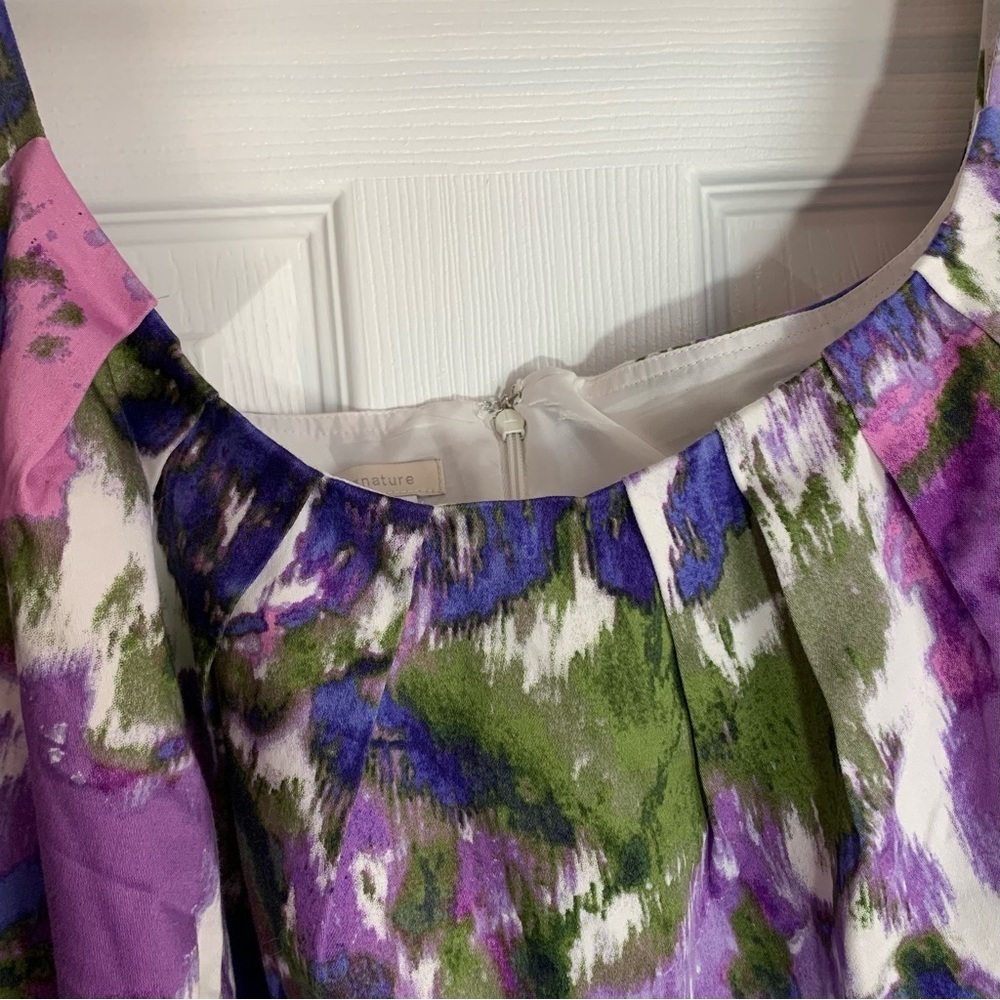 Signature Ella Watercolor Empire Waist Dress, [Sz 22W] - Picture 3 of 11
